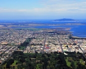 Image of Invercargill from the air in a plane, one of many things to do in Invercargill